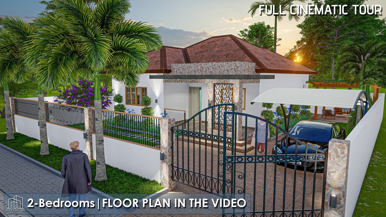 Small 2 Bedroom Modern House Design | Interior & Exterior Tour