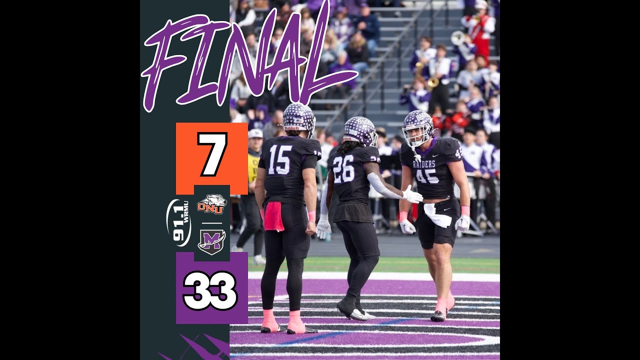 Mount Union vs Ohio Northern NCAA D3 Highlights with 91.1 WRMU Commentary