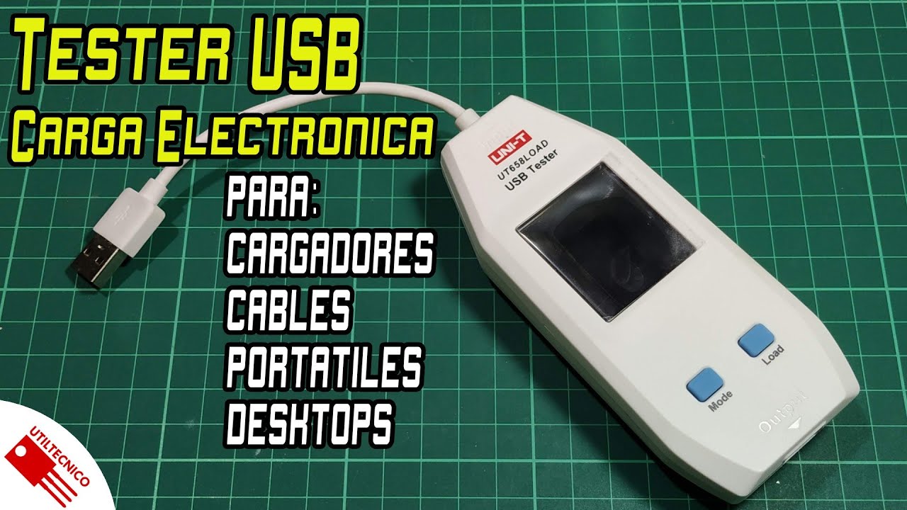Tester USB Carga electrónica UNIT medidor de cargadores