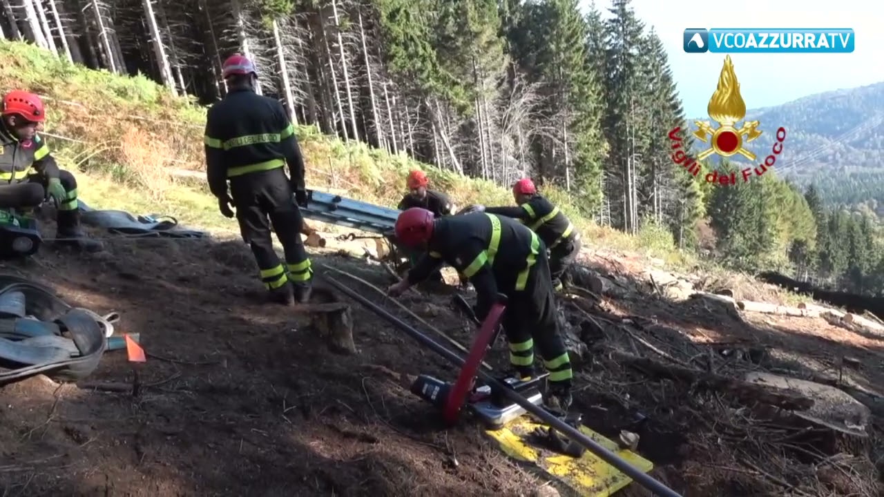 Quasi ultimati i lavori di preparazione per la rimozione della funivia precipitata al Mottarone