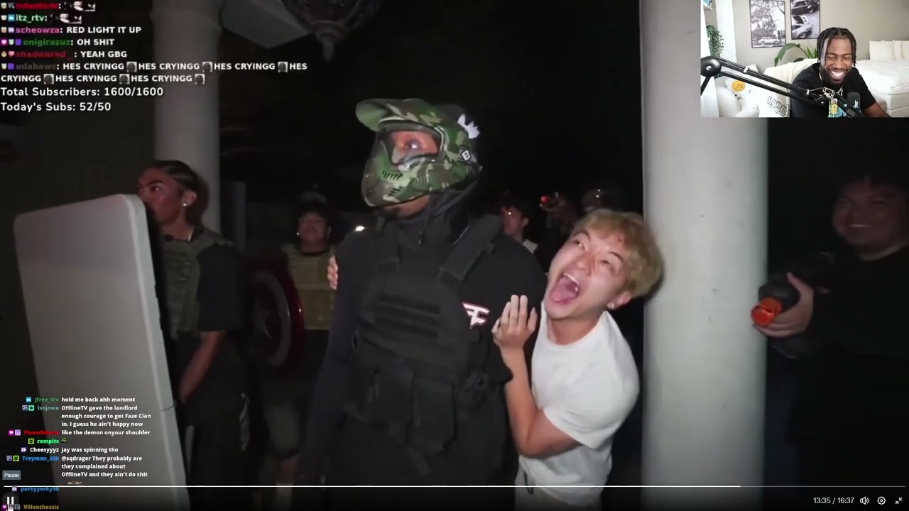 Deansocool reacts to the faze house war 