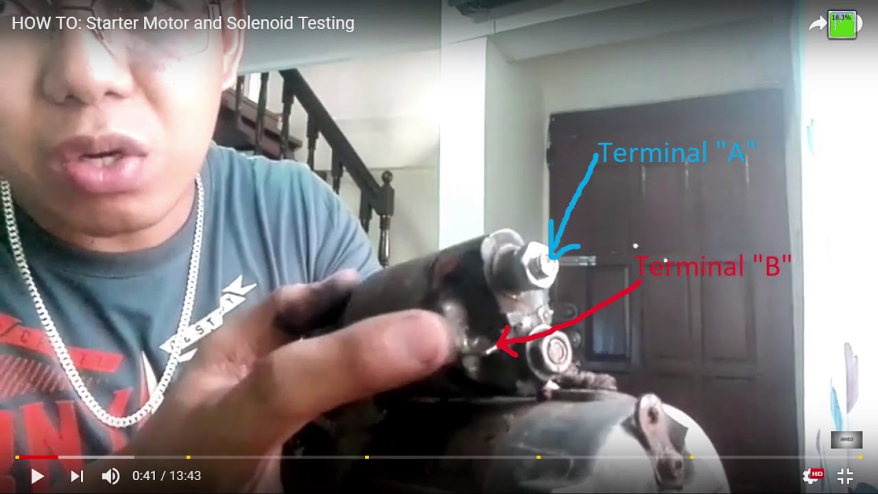 Installing relay on a car starter - Toyota 4k engine