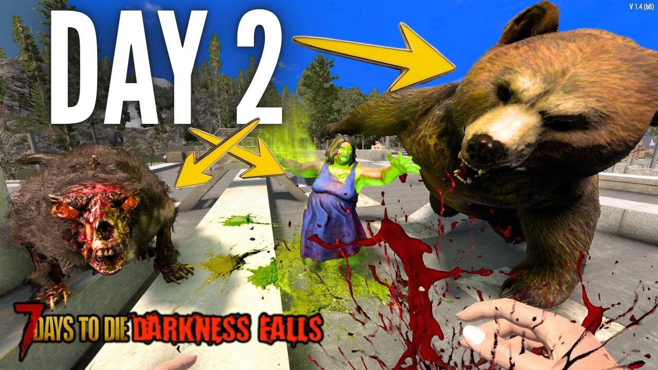 Darkness Falls is 100% harder. In the BEST way. | 7 Days to Die Darkness falls Day 2