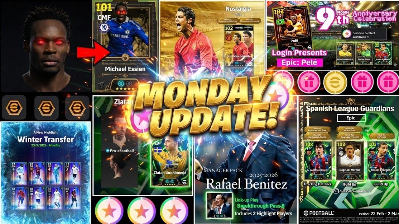 😱 What’s Coming Monday & Thursday in eFootball 2026 Mobile? NEW Epic Players, FREE Showtime Rewards!