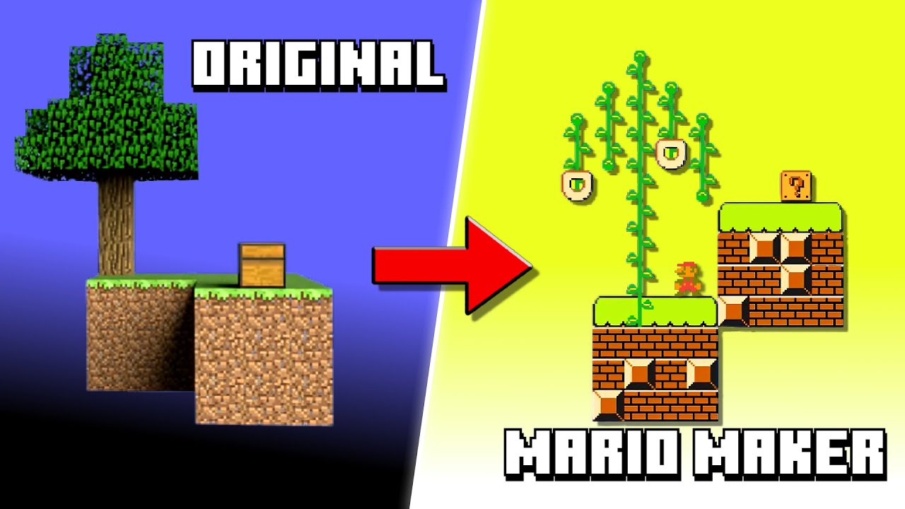 Я создал SKYBLOCK в Mario Maker 2!