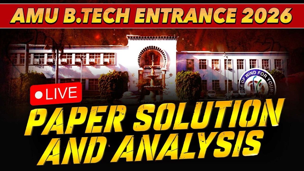 AMU B.Tech Entrance  2026 Paper Analysis , Solution & Cut-Off