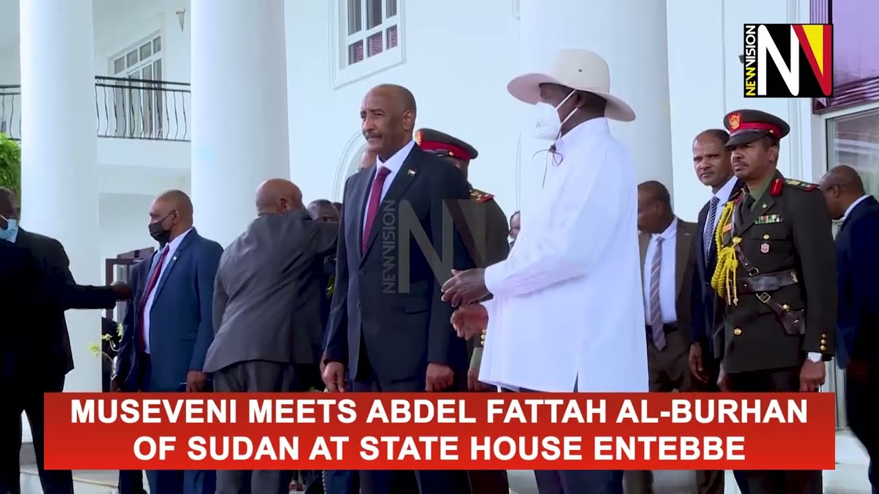 Museveni meets Abdel Fattah al Burhan of Sudan at State House Entebbe