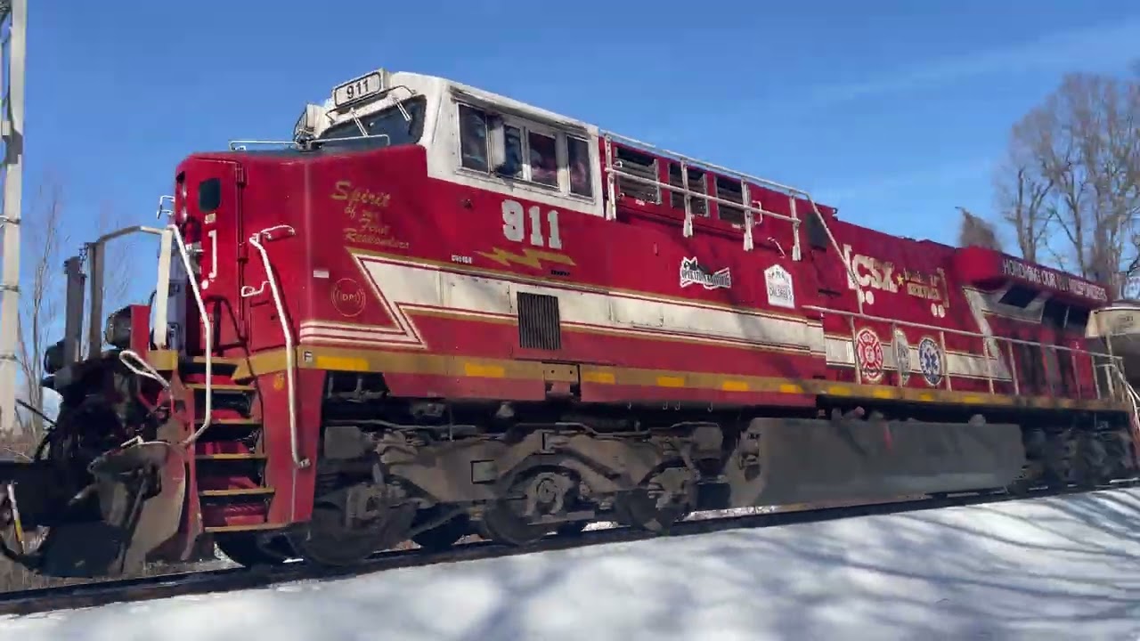 CSX 911 on M810 clear milepost 58.8 Havre de Grace Md, 1/30/26