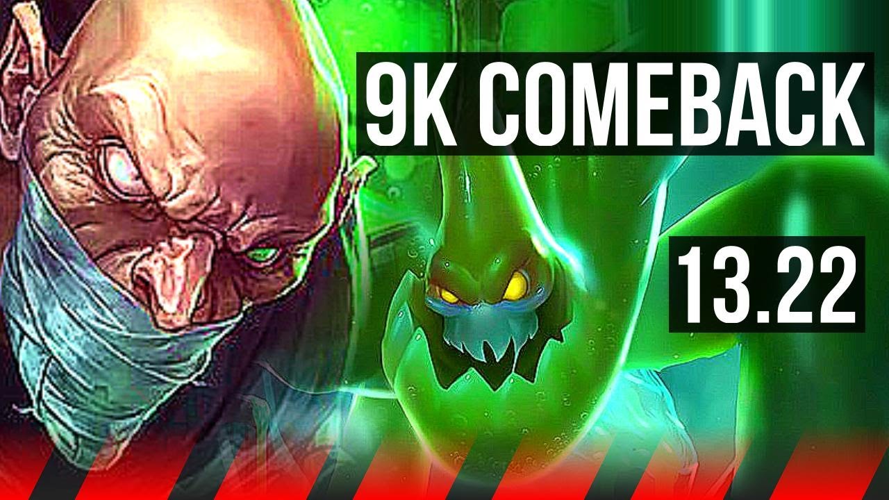 SINGED vs ZAC (TOP) | Comeback, 300+ games | EUW Master | 13.22