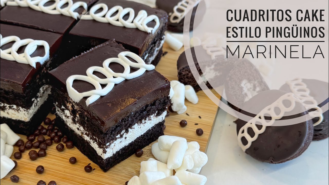 CUADRITOS CAKE ESTILO PING&Uuml;INOS MARINELA