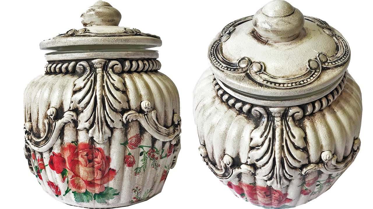 DIY VINTAGE JAR DECOR / VINTAGE DECORATION / JAR DECOR