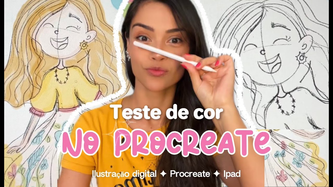 Vem comigo, no teste de cor da Joy - No Procreate