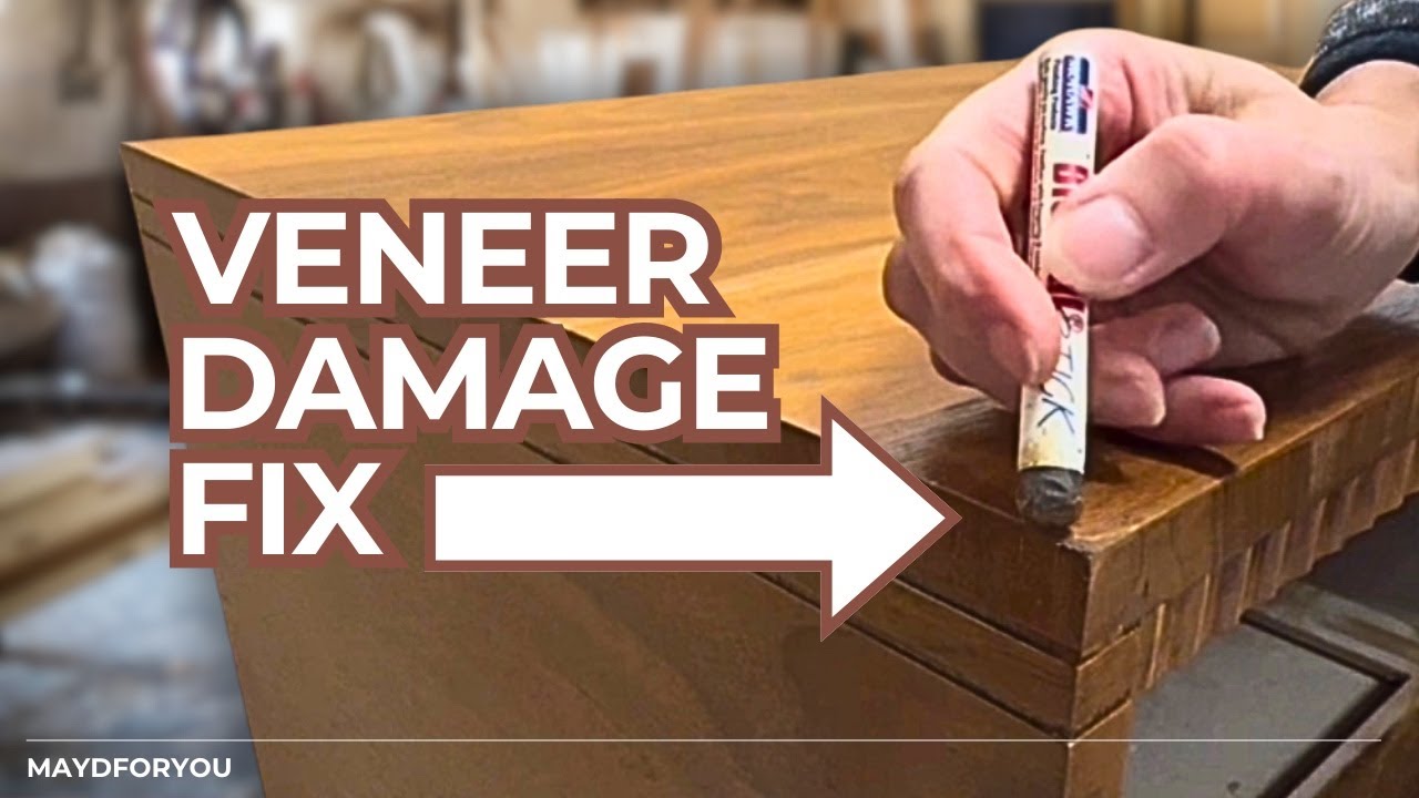 Veneer Damage FIXED || Blendal Sticks, Sanding Sealer and Wood Toner Furniture Restoration