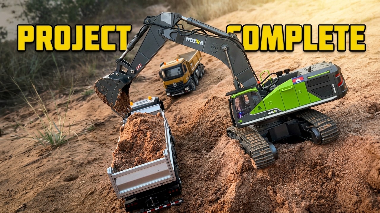 GREAT WORK! RC EXCAVATOR AND RC DUMP TRUCK COMPLETELY FOR THE PROJECT (Ep.22)