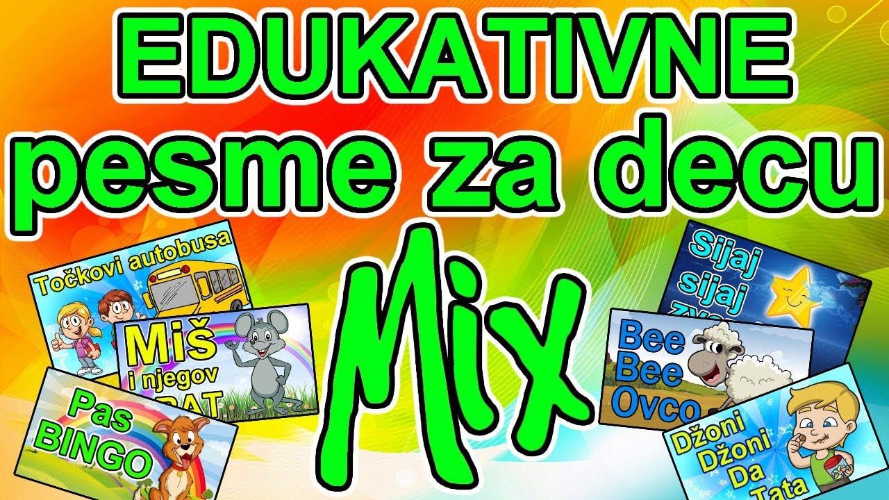 EDUKATIVNE pesme za decu MIX | Točkovi autobusa, Bee Bee Ovco, Džoni Džoni da tata i mnogo drugih