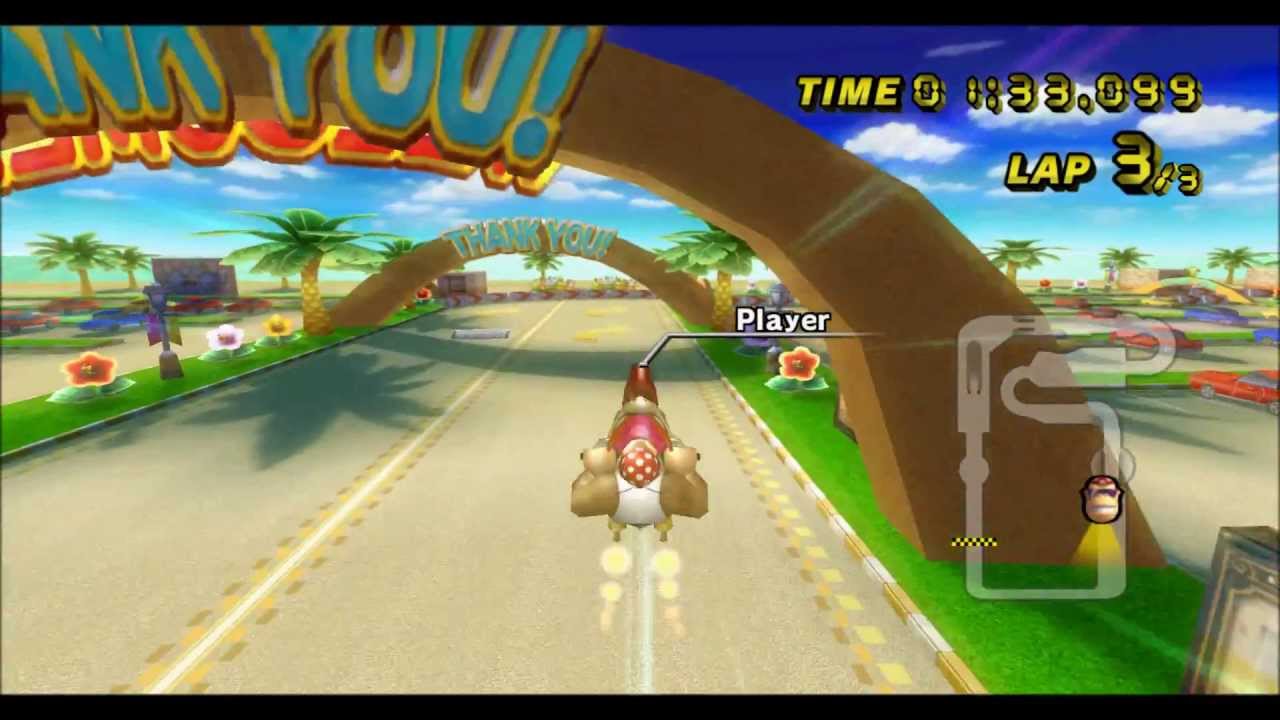 [MKWii-TAS] Coconut Mall - 1'42''583 (no ultraSC)