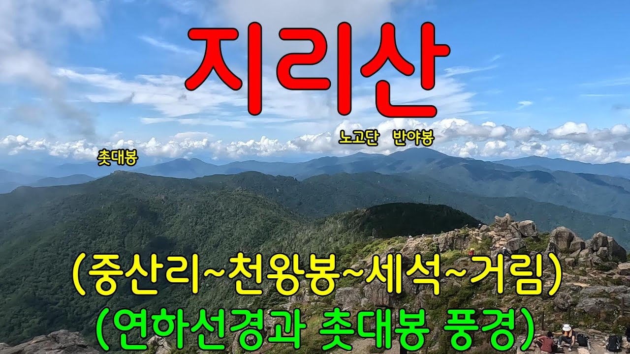 지리산 중산리~천왕봉~세석~거림 코스ㅣ여름 야생화ㅣ연하선경과 촛대봉 풍경ㅣ바닷가_차박