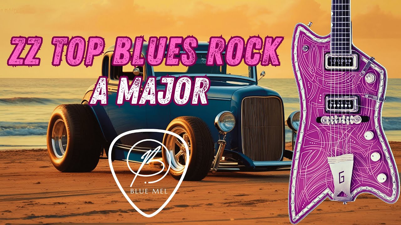 ZZ Top Blues Rock A major |  Jam Backing Track