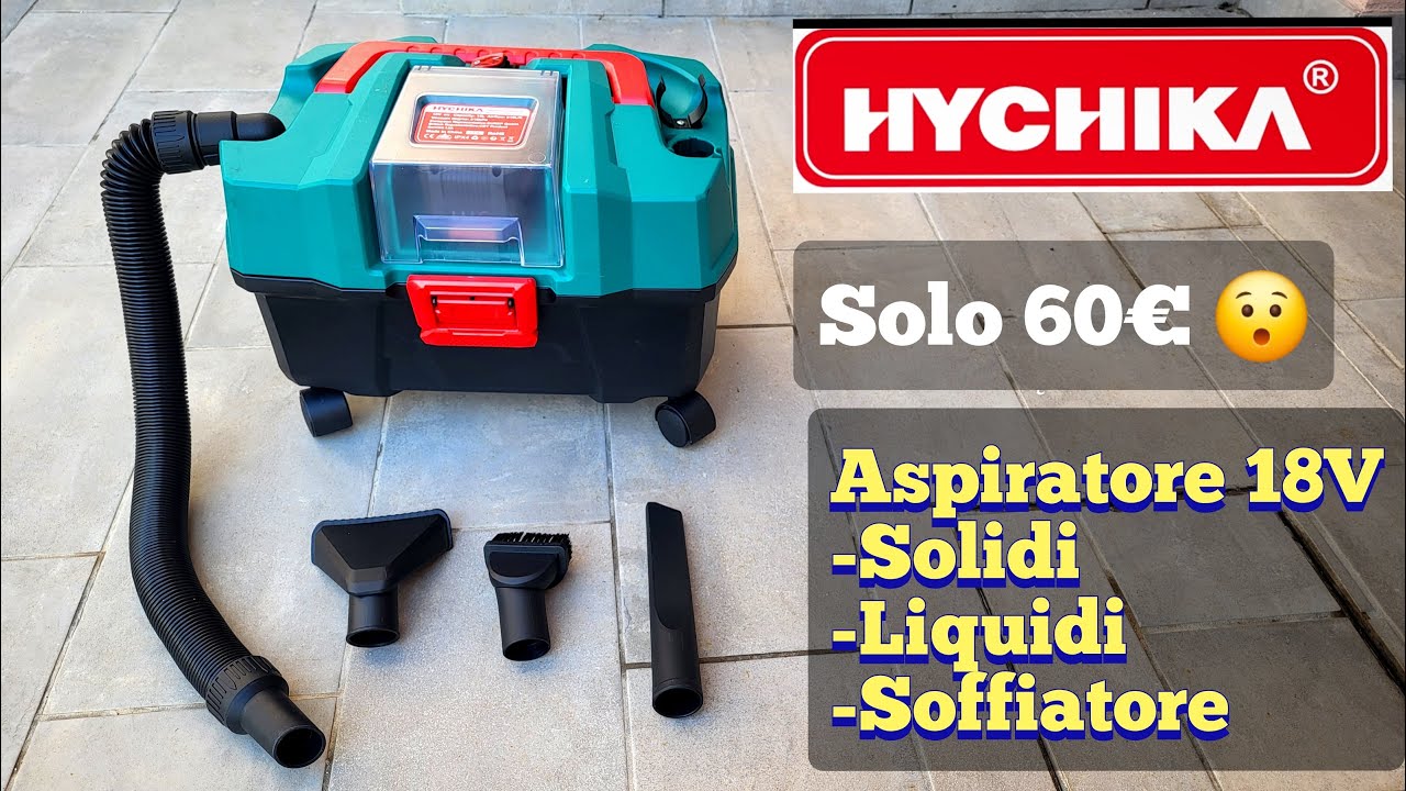 Aspirapolvere 3 in 1 a batteria Hychika | Solidi Liquidi Soffiatore 18V|  Vacuum Cleaner | MDC201