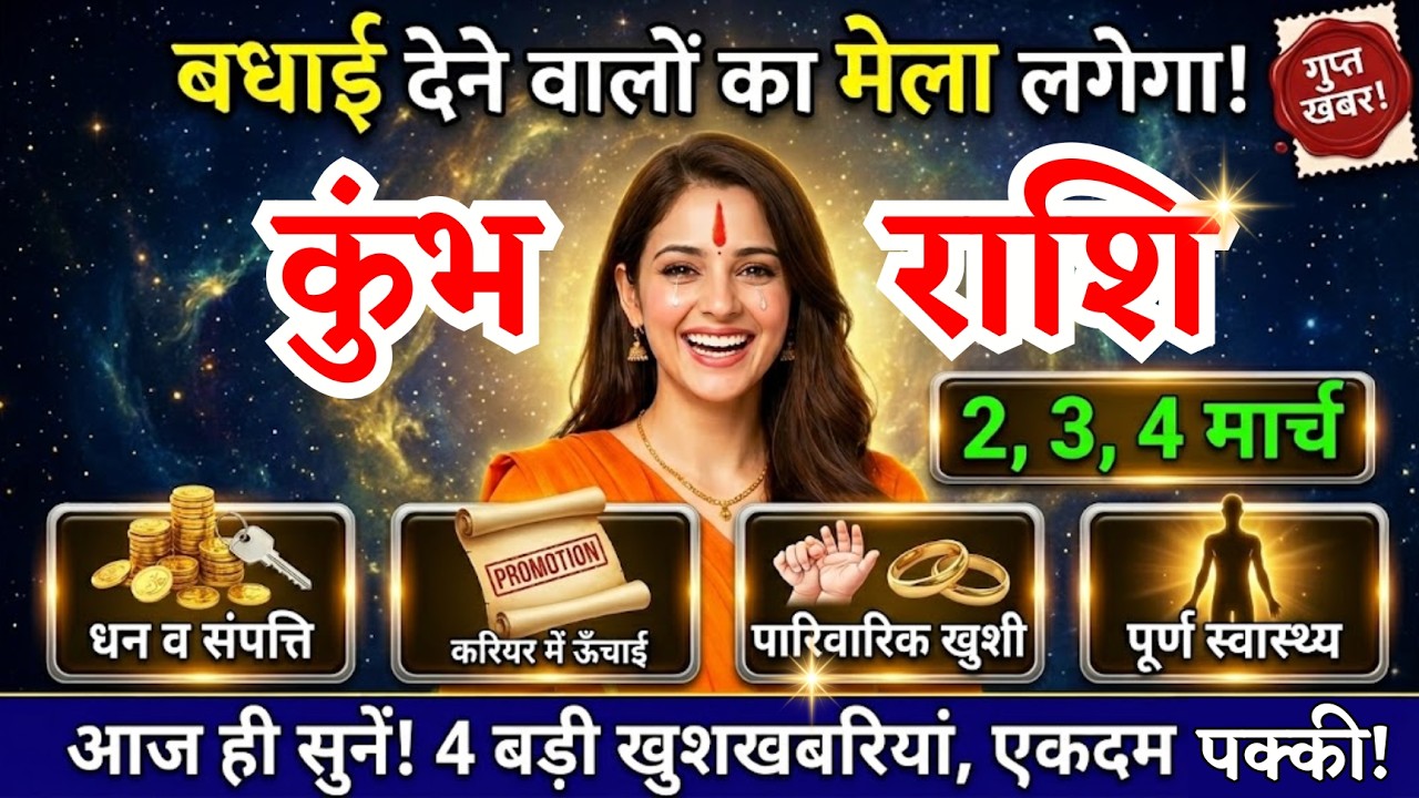 2, 3, 4 मार्च, कुंभ राशि वालों बधाई देने वालों का मेला लगेगा, Kumbh Rashi