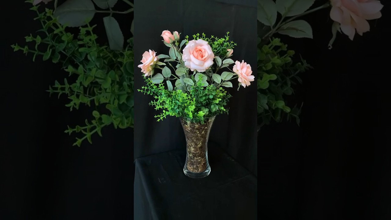 Como Montar Arranjo De Flores Artificiais #shortvideo #arranjoartificial #diy