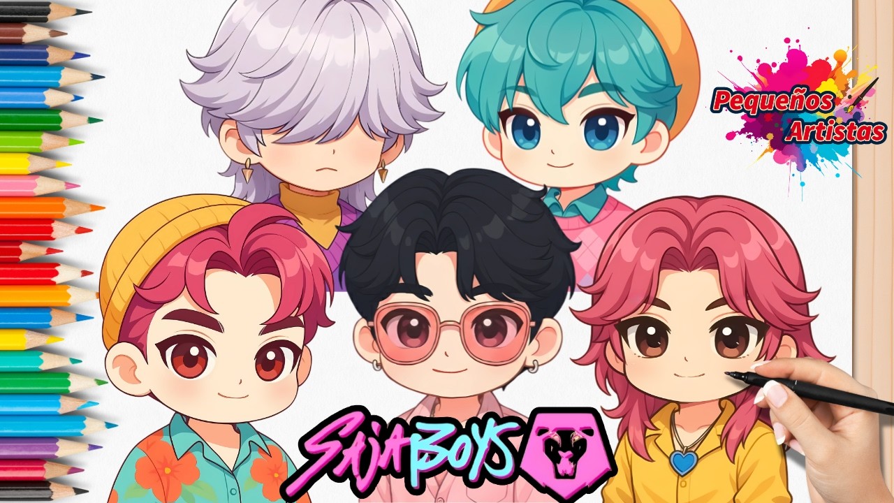 MARATÓN SAJA BOYS 🦁🔥 Los 5 Chicos K-POP: Jinu, Baby, Mystery, Romance y Abby 🎤 Tutorial Especial