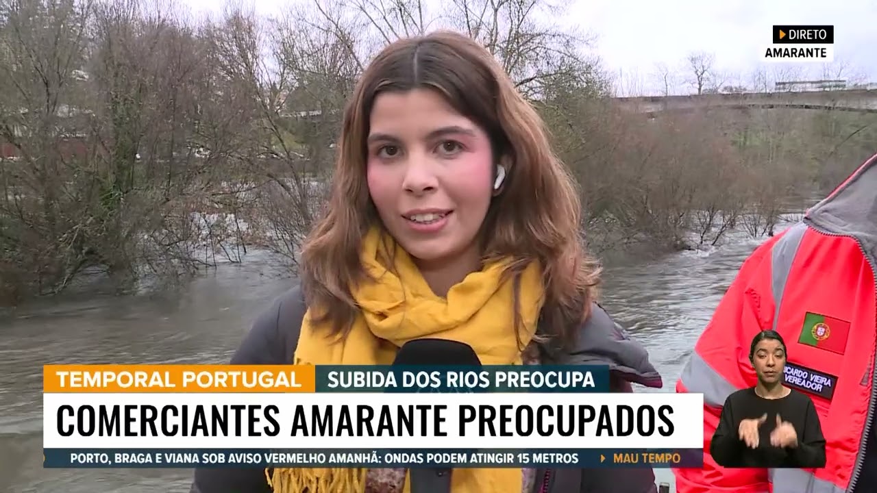 DIRETO: SUBIDA RIO TÂMEGA PREOCUPA POPULAÇÃO DE AMARANTE 29 01 26