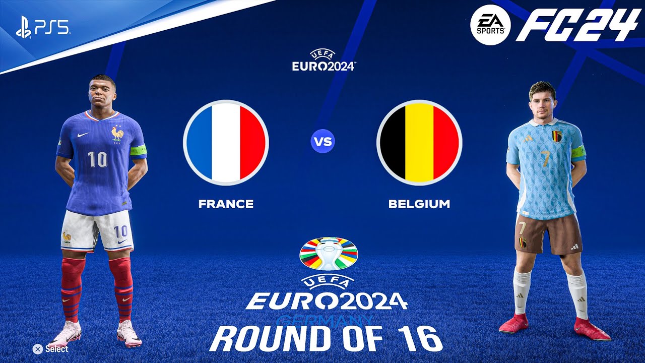FC 24 - France Vs Belgium - UEFA EURO 2024 Round of 16 | PS5™ [4K60]