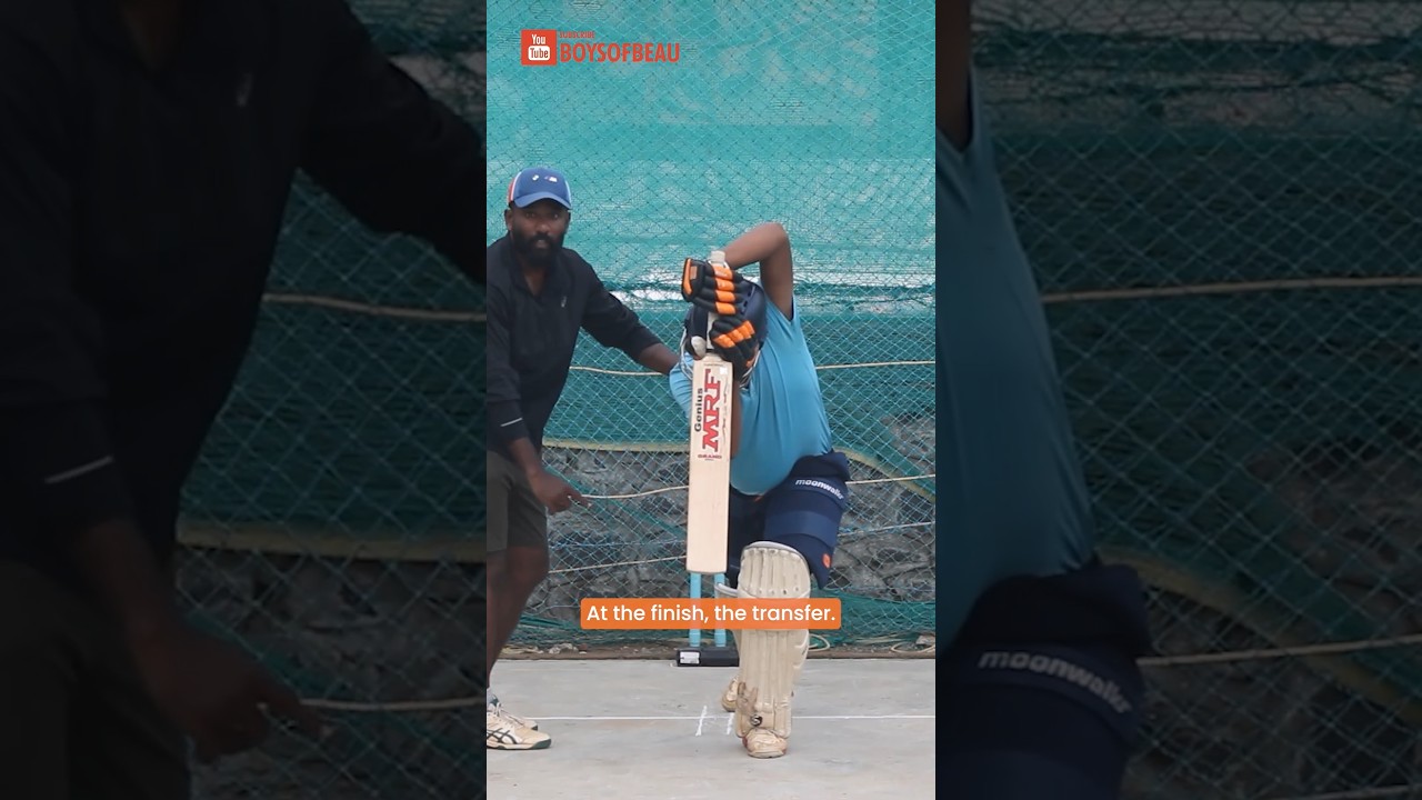 Изучите правильный метод тренировки с тенью в Академии крикета Boys of Beau #cricket