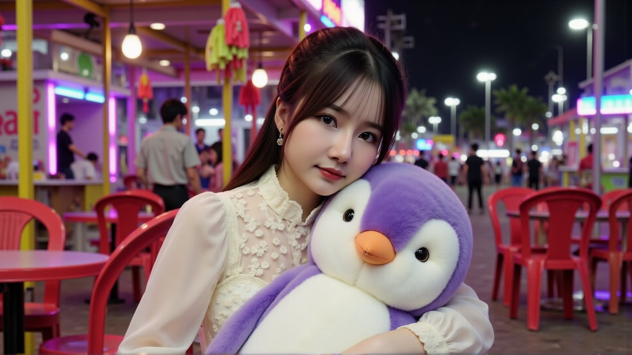 Hội Chợ Xuân Cuối Tết: Kiều Thơ Trúng Đậm Gấu Bông Khổng Lồ