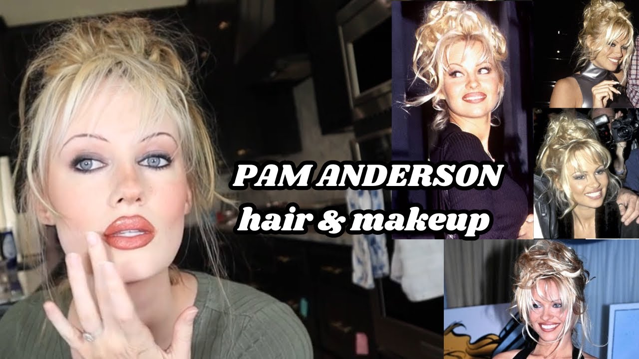 pamela anderson inspired makeup and hair tutorial
