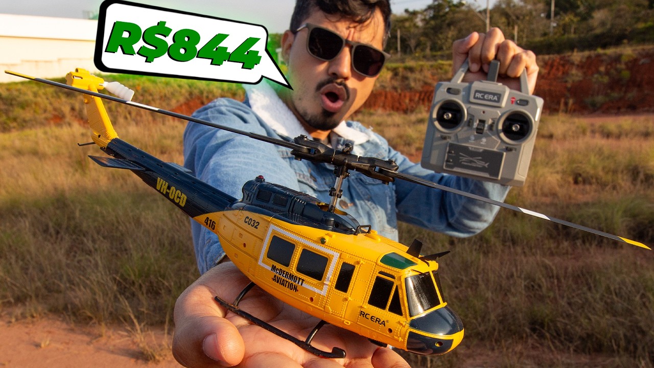 FANTÁSTICO! Esse Helicóptero de Controle Remoto voa de CABEÇA PARA BAIXO | RC ERA C032 UH-1 Huey