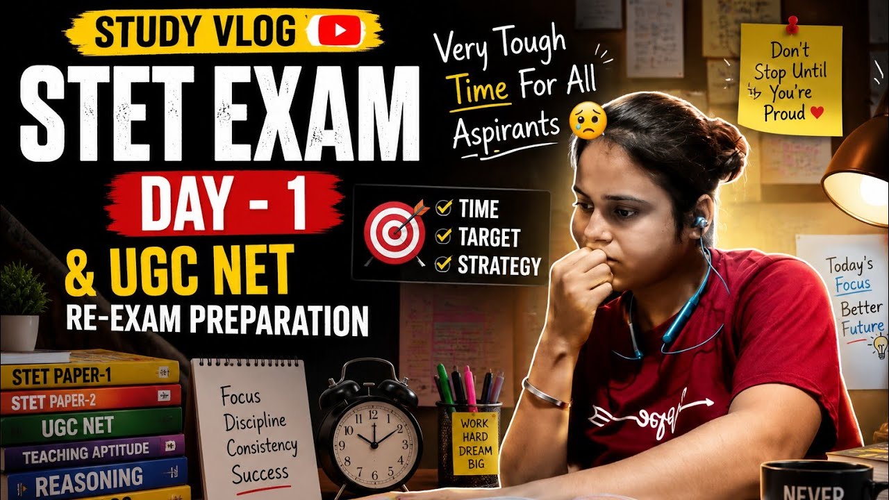 🔥 STET+BPSC TRE 4 Study Vlog Day-1 | UGC NET Re-Exam Preparation | Time Target & Strategy 📚 #adda247