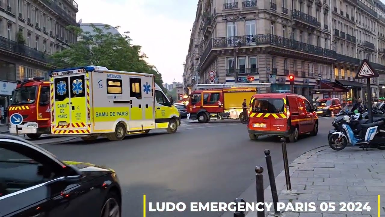 Pompiers de Paris en urgence pour un malaise dans la station de métro Etienne Marcel L4      05 2024