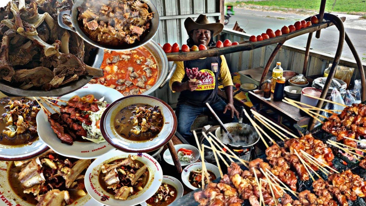 Gilak !! Menu Perkambingan Murah !! Tengkleng 12rb Porsinya Brutal !! Bumbu Sate Kambingnya Juara