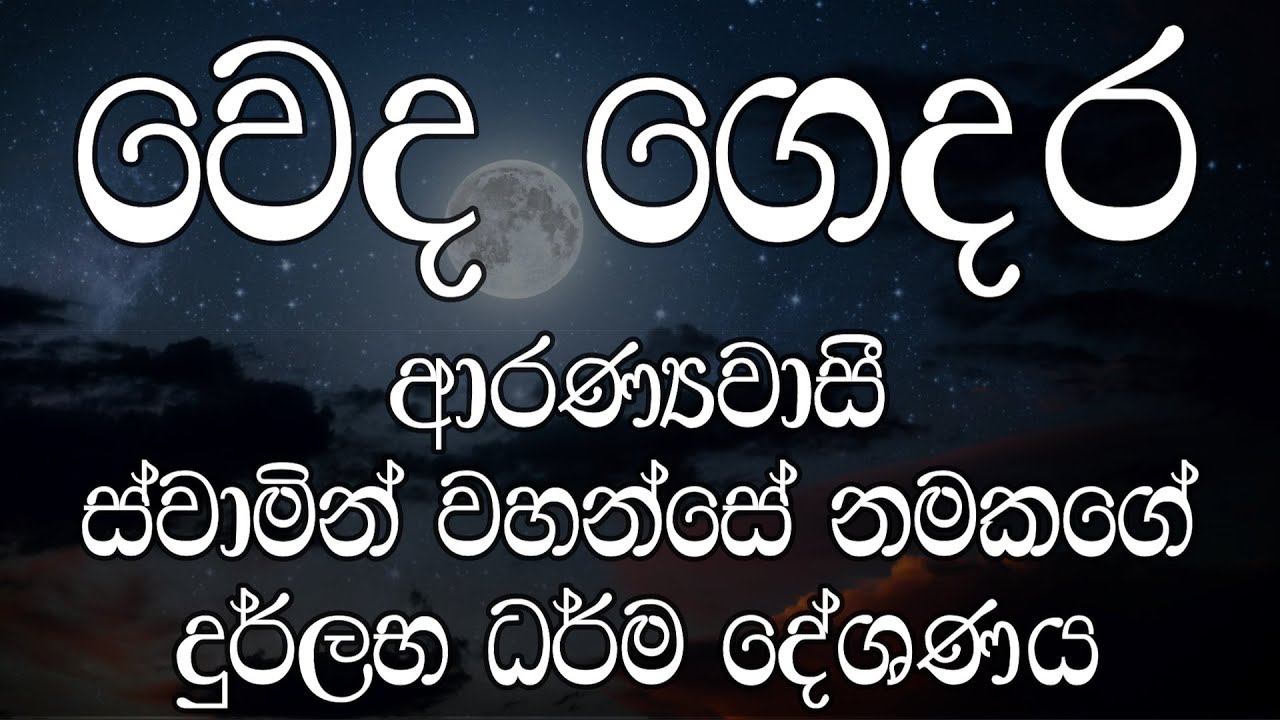 වෙද ගෙදර | ආරණ්‍යවාසී ස්වාමින් වහන්සේ නමකගේ දුර්ලභ ධර්ම දේශණය