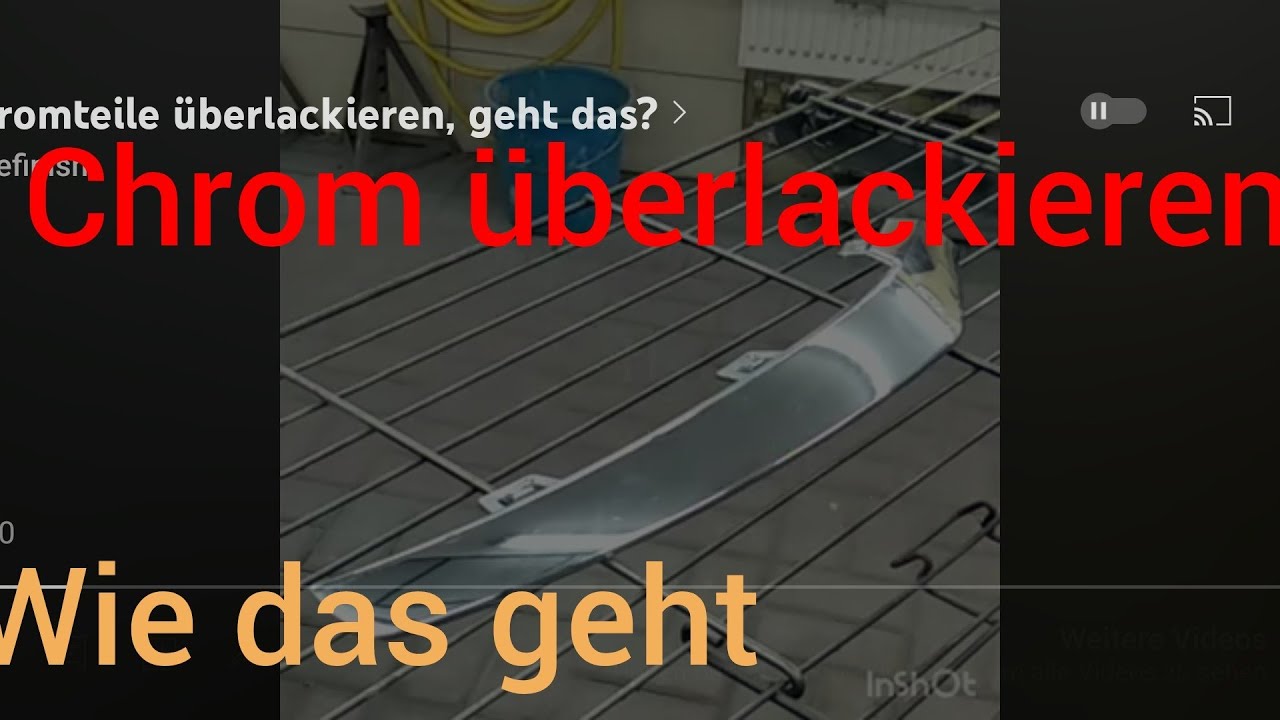 Chromteile überlackieren, geht das? Härtetest