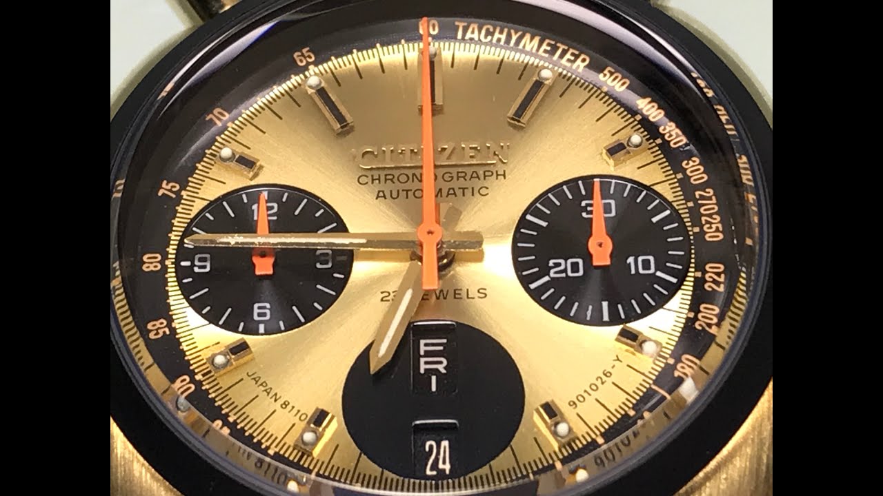 Citizen 8110a Brad Pitt Once Upon A Time In Hollywood Chronograph Bull Head Movie Watch Restoration