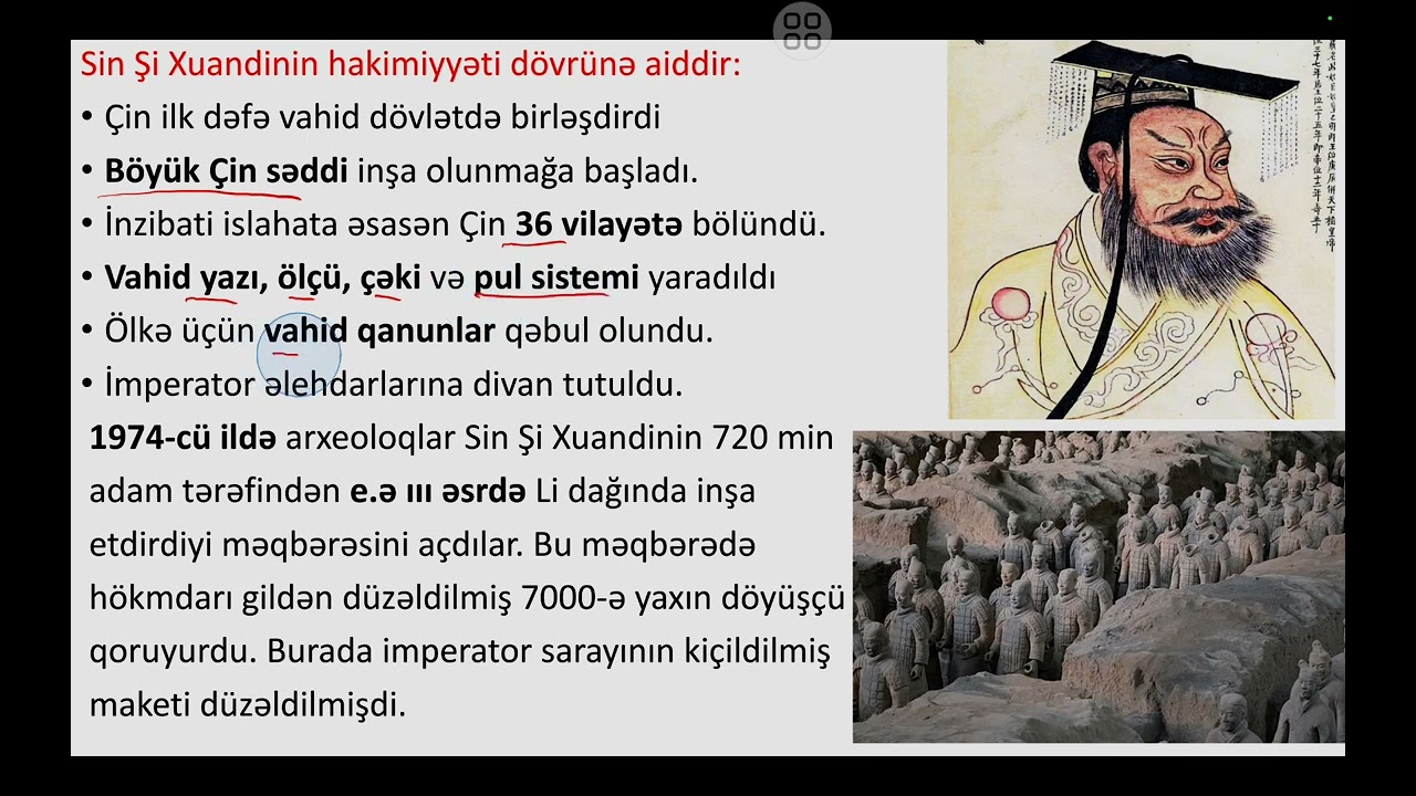 Tarix dərsləri :Qədim Çin