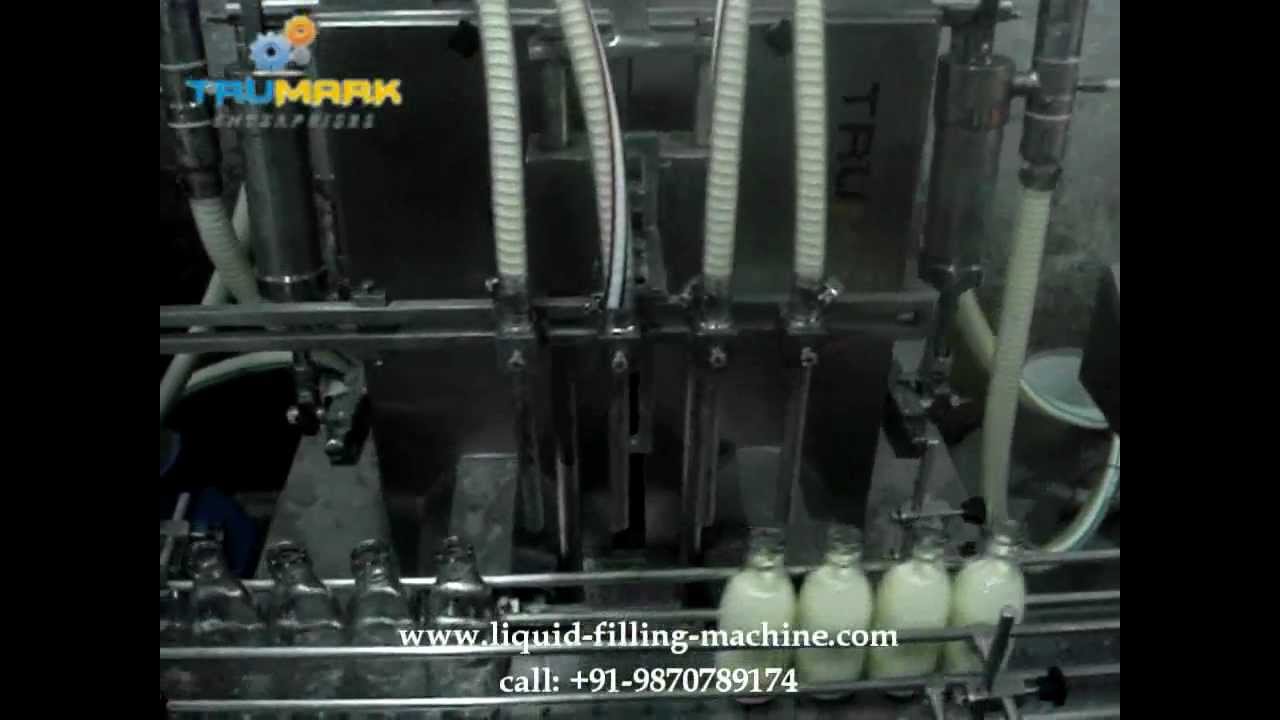 automatic flavored milk filling & crown capping machine, milk bottling and crowning machine