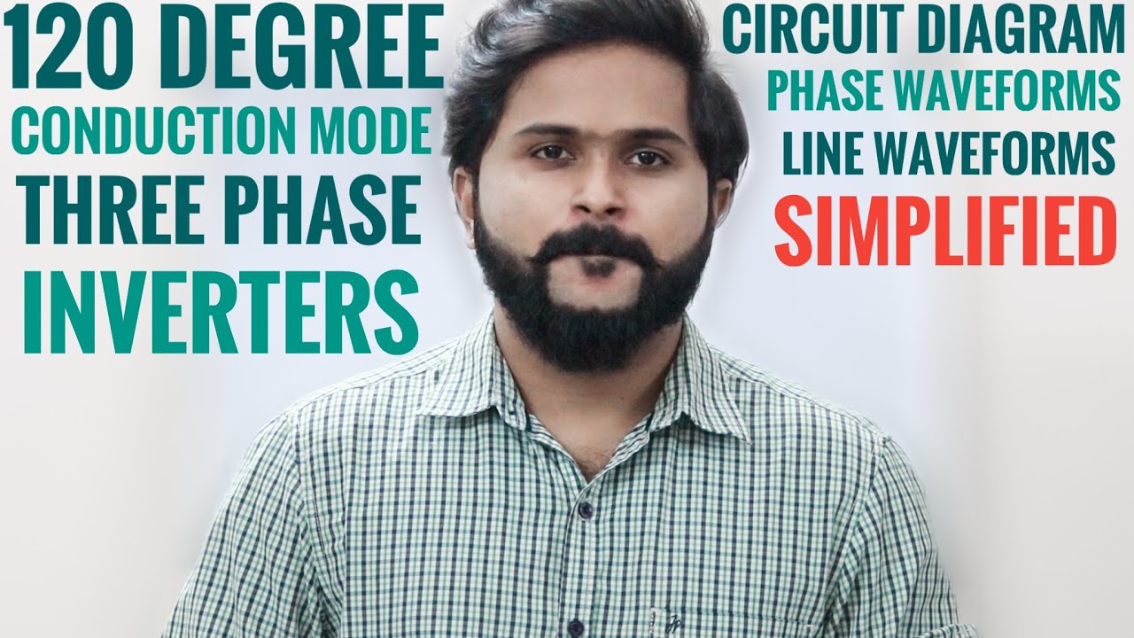 Three Phase Inverter - 120 Degree Conduction Mode | Simplified | Phase and Line Waveforms |
