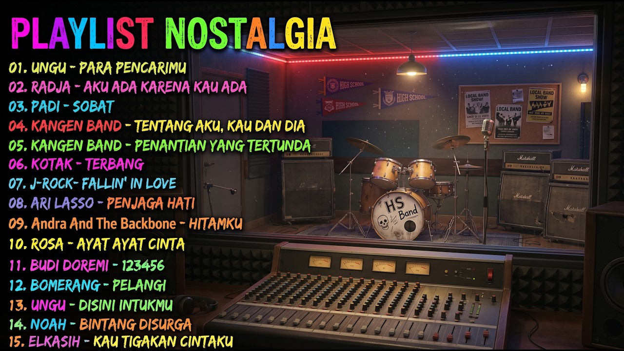 15 Lagu Nostalgia Pop & Slow Rock Indonesia Cover Terbaik | Musik Santai Teman Kerja & Istirahat