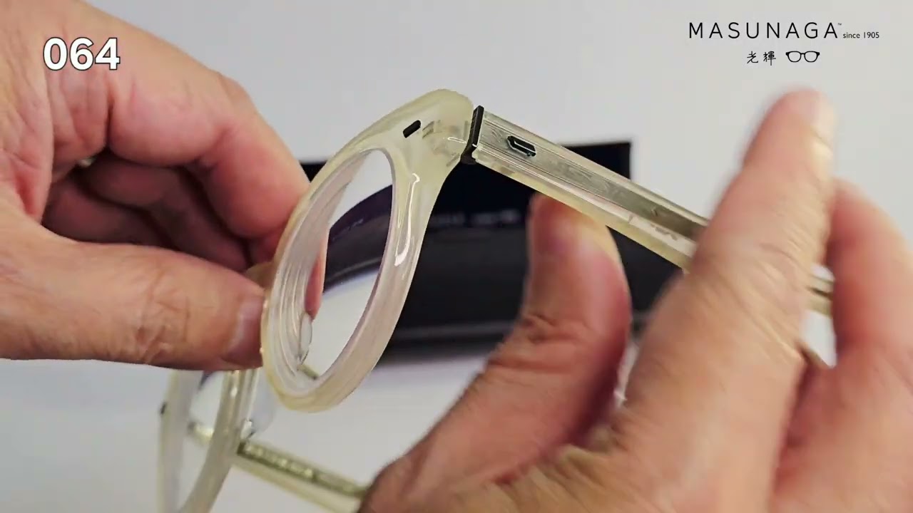 Masunaga 064 White Frosted Eyeglasses 