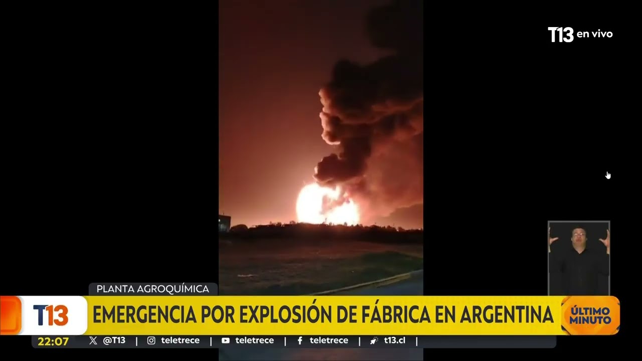 Emergencia por explosi&oacute;n de f&aacute;brica en Argentina