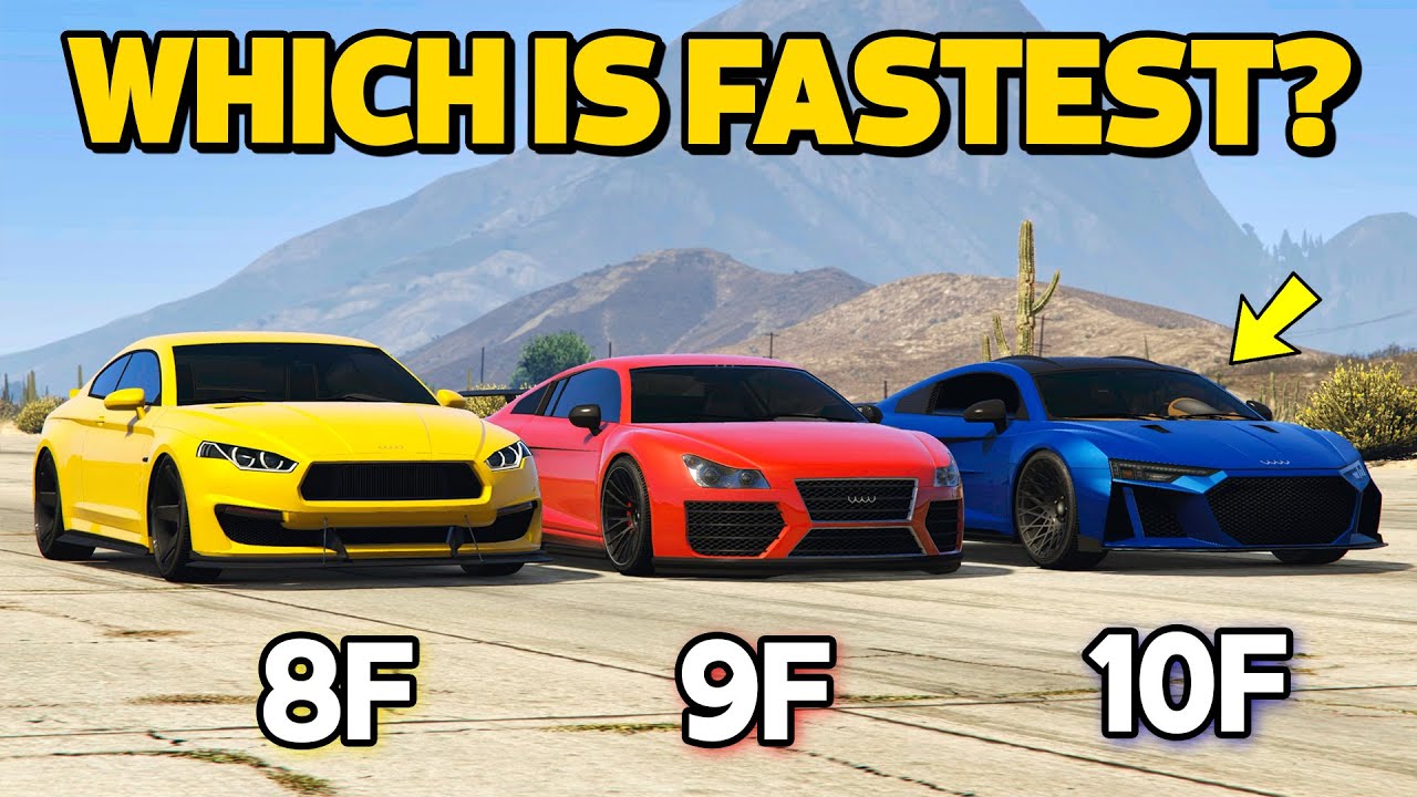 GTA 5 Online - 8F vs 9F vs 10F (WHICH IS FASTEST OBEY?)
