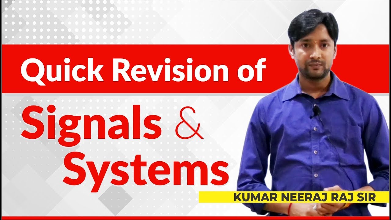 Quick Revision of Signals and Systems ..