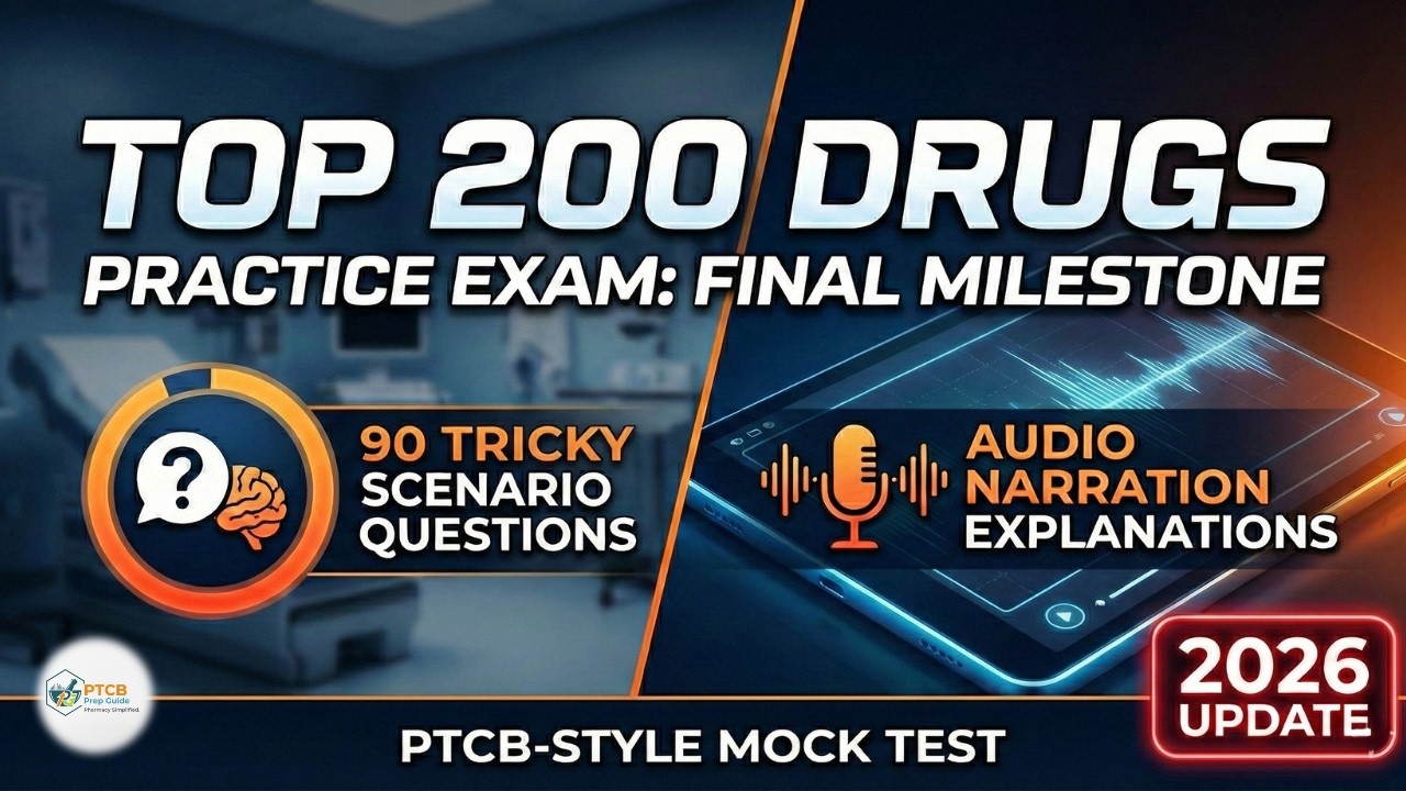 Top 200 Drugs 2026 Practice Exam | PTCB Style Scenario Questions & Audio