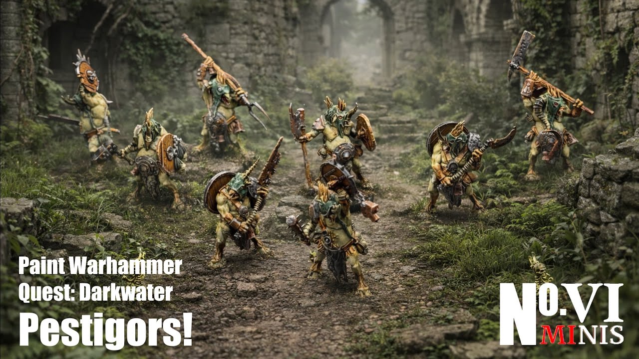 Как быстро покрасить Пестигоров для Warhammer Quest: Darkwater/Maggotkin of Nurgle (Age of Sigmar)!