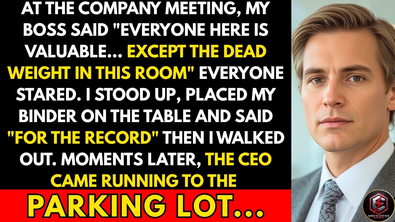 I Left After Being Called Dead Weight at Work — CEO Chased Me to the Parking Lot | OFFICE REVENGE
