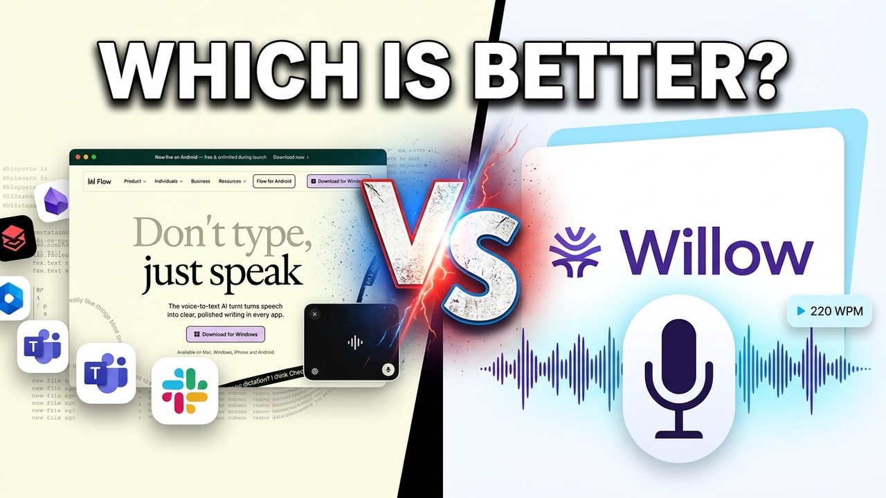 Wisper Flow против Willow Voice &mdash; какой инструмент диктовки на основе ИИ лучше в 2026 году?